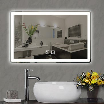 LED Bathroom Mirror with Demister and Colour Switch Touch Switch ...