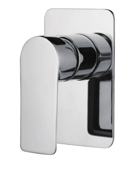 Black/Chrome Shower Mixer Valve, Wall-Mounted, Single Lever, Australian Standard FF079G-CCT
