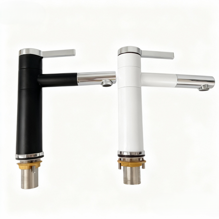 Basin Faucet Tap Mixer for undermount Basins white/black -110014