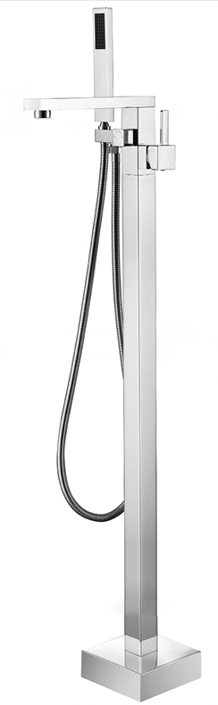 Square Freestanding Bath Mixer with Handheld Shower - DF-02011 / DF-02011B