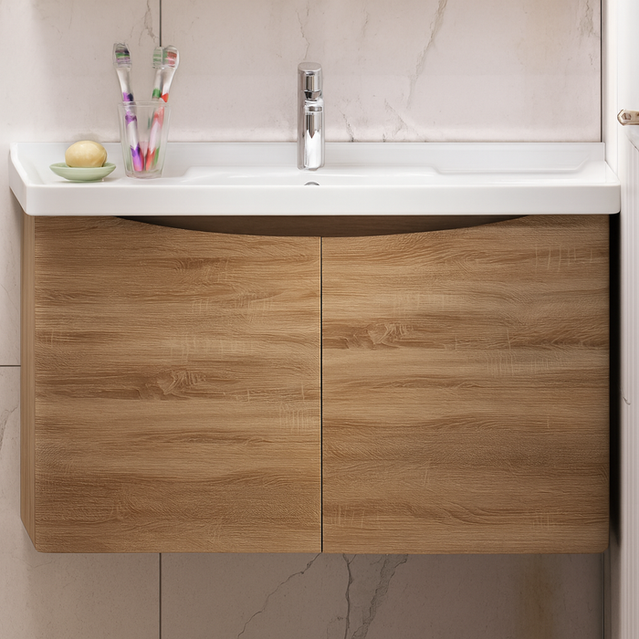 800mm Wall Hung Wall mount Vanity no handle cabinet only - HMT-SM1808