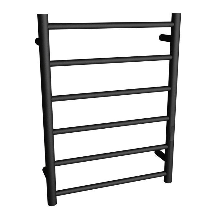 Round Heated Towel Rail 6 bars black - OND-6RBK