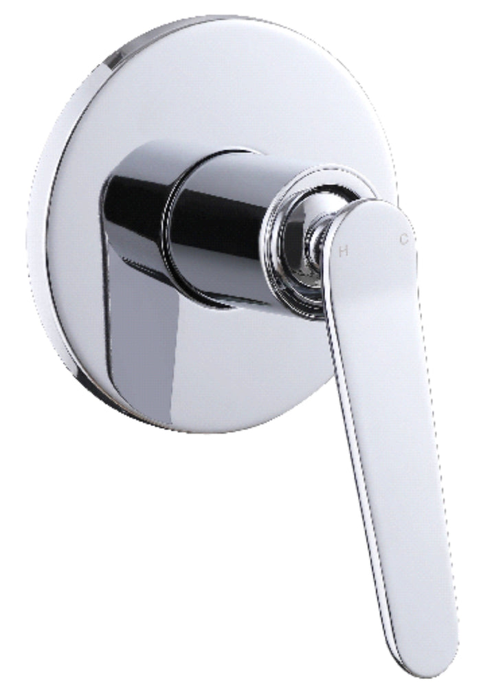 Black/Chrome Shower Mixer Valve, Wall-Mounted, Single Lever, Australian Standard FF088W-CCT