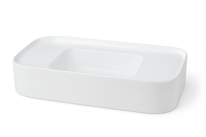 Ceramic Basin Top Mount Basin Rectangle White - 285
