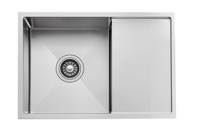 CT-8045 Single Bowl Sink with Draining Board | SUS304 Stainless Steel | 800×450×230mm