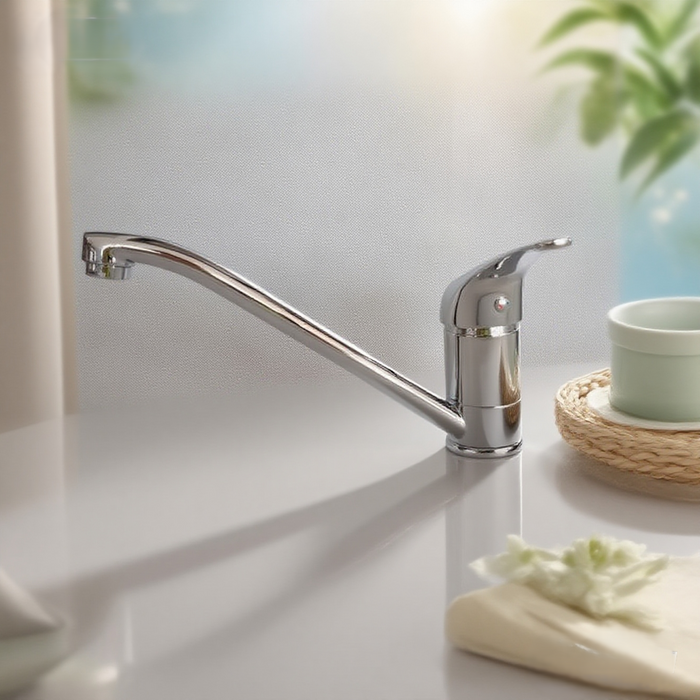 Chrome Solid Brass Kitchen Sink Mixer Tap-100803
