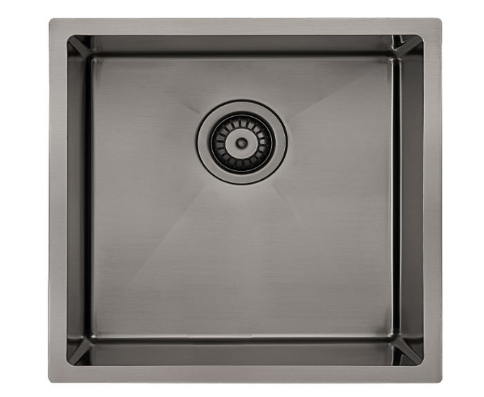 CT-5845B Undermount Single Bowl Sink | Nano Black SUS304 Stainless Steel | 580×450×228mm | Offset Drain | R10 Corners
