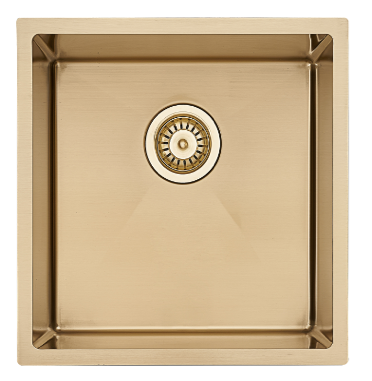 CT-6843G Undermount Single Bowl Sink | Nano Zircon Gold SUS304 Stainless Steel | 680×430×228mm | Offset Drain | R10 Corners