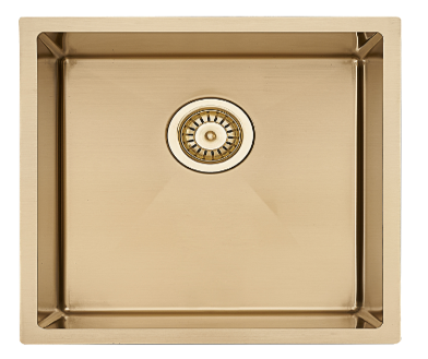 CT-7243G Undermount Single Bowl Sink | Nano Zircon Gold SUS304 Stainless Steel | 720×430×228mm | Offset Drain | R10 Corners