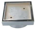 Stainless Steel Floor Drain | 115×115mm Square Cover | 75mm Outlet | 700406