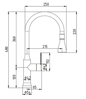 Kitchen Mixer Pull Out System Dual Function Spray - Z-3810