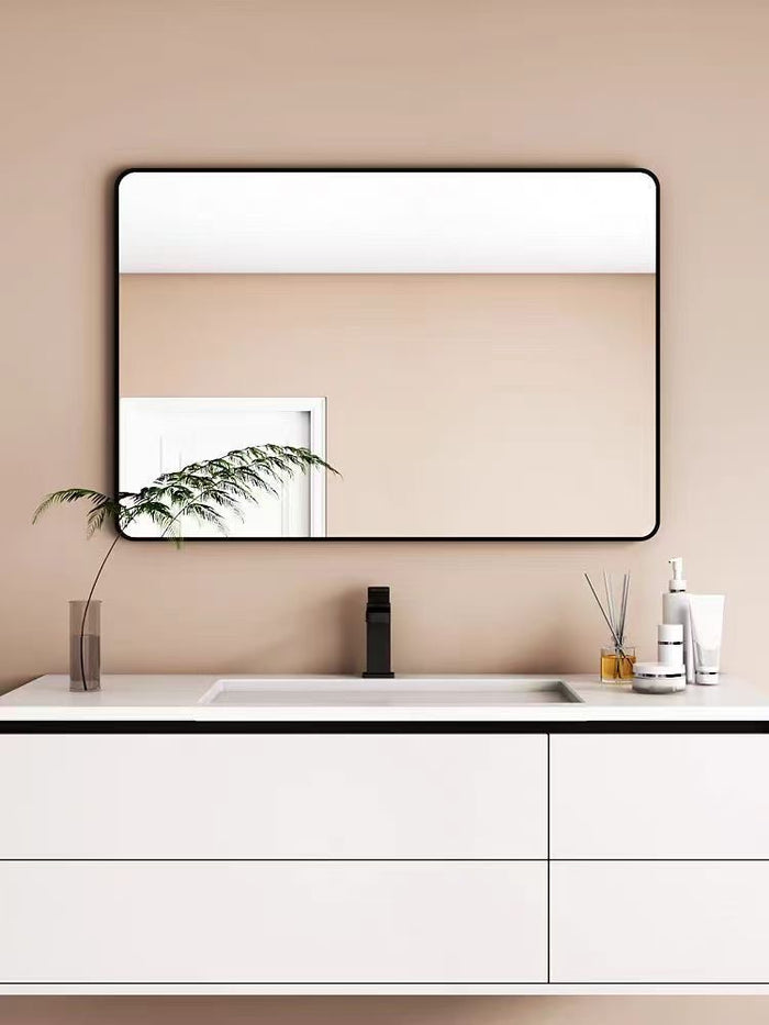 Black/Blue-Gold Frame Wall Mirror Rectangle Mirror No-Light 750×1200