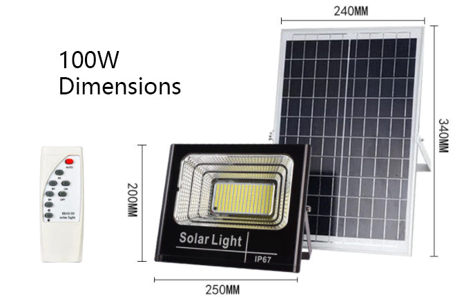 Solar Powered Outdoor Light Automatic Timed Remote Controlled