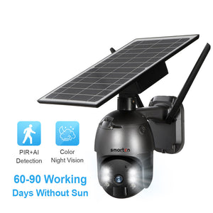 Australian 4G Sim 2MP Solar Power Panel PTZ Zoom CCTV Outdoor Waterproof Security Camera - LS-4GS12-2M