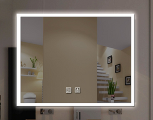 LED Acrylic Light Strip Bathroom Mirror with Demister and Colour Switch and Bluetooth - Rectangle 18B - 900