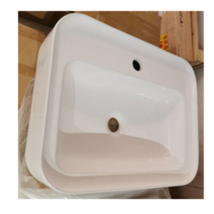 Ceramic Basin Wall Mount Wall hung Basin Rectangle White -500C
