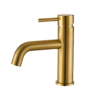 Basin Faucet Tap Golden Brass Mixer for undermount Basins -100201-1BGV