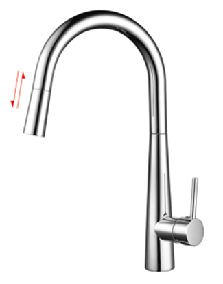 Kitchen Mixer Chrome Pull Out Tap Pull Down System Sink Mixer- FD0055-CCT