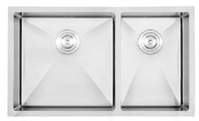 Double Bowl Rectangular Stainless Steel Sink Undermount Top Mount - XBD-764320/744320