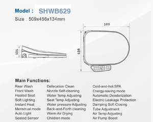 Automatic smart toilet seat/Smart bidet - Smarton-B629G