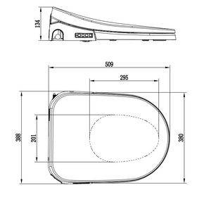Automatic smart toilet seat/Smart bidet remote control - Smarton-B689G