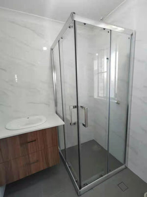 8mm Sliding DOOR TOUGHENED GLASS SHOWER SCREENS FULL FRAME -151L42