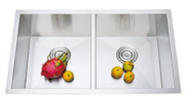 Double Bowl Rectangular Stainless Steel Sink Undermount Top Mount-FS-7844A
