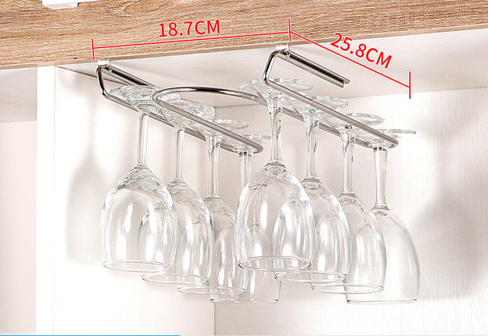 Kitchen rack cabinet hanging style - Wine glass double rows