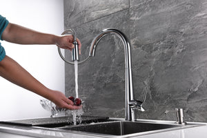 Kitchen Mixer Chrome Pull Out Tap Pull Down System Sink Mixer- FD0055-CCT