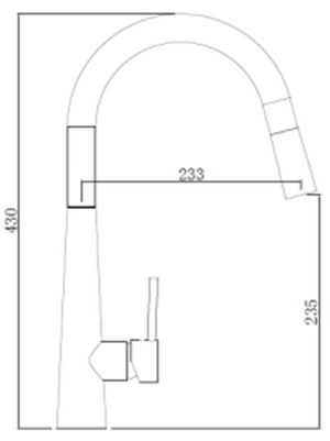 Kitchen Mixer Brushed Golden Pull Out Tap - FD0055-CCT BG