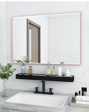 Rectangular bathroom mirror Black or Rose gold frame - 5070