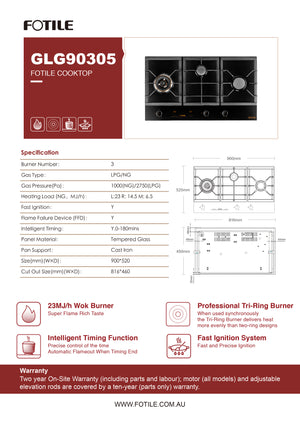 Fotile Cooktop GLG90305